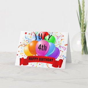July 4th Birthday Card