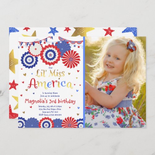 July 4th Birthday Invitation Fourth of July Party