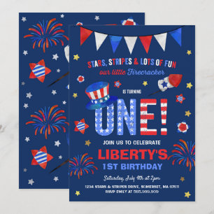 July 4th Birthday Invitation Fourth of July Party