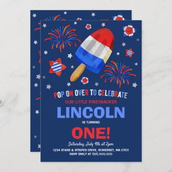 July 4th Birthday Invitation Fourth Of July Party by PixelPerfectionParty at Zazzle