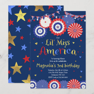 July 4th Birthday Invitation Fourth of July Party