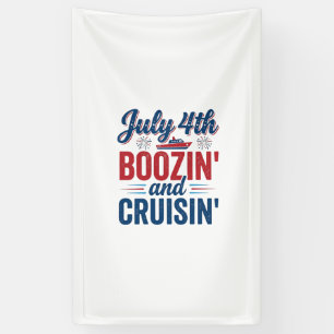 July 4th Boozin And Cruisin Vintage Boat Shirt_1 Banner