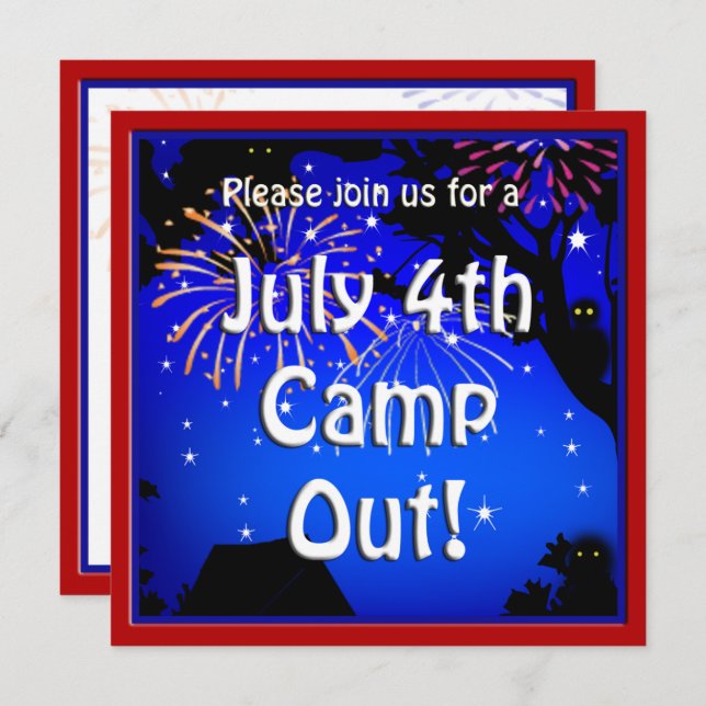 July 4th Camp Out Invite (Front/Back)