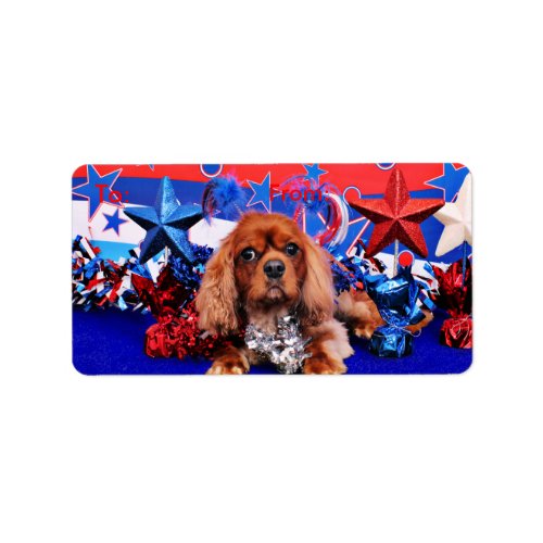 July 4th _ Cavalier King Charles Spaniel _ Cooper Label