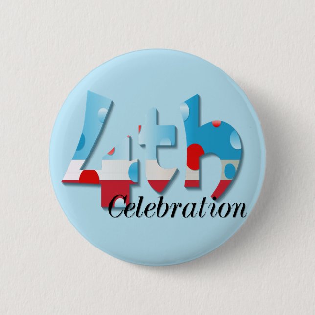 July 4th Celebration Button (Front)