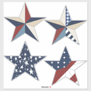 July 4th Celebration Patriotic Stars Sticker