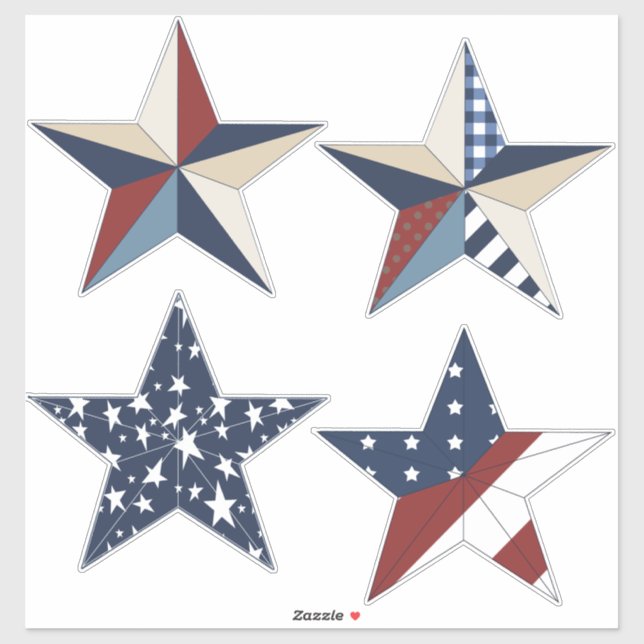 July 4th Celebration | Patriotic Stars Sticker (Sheet)