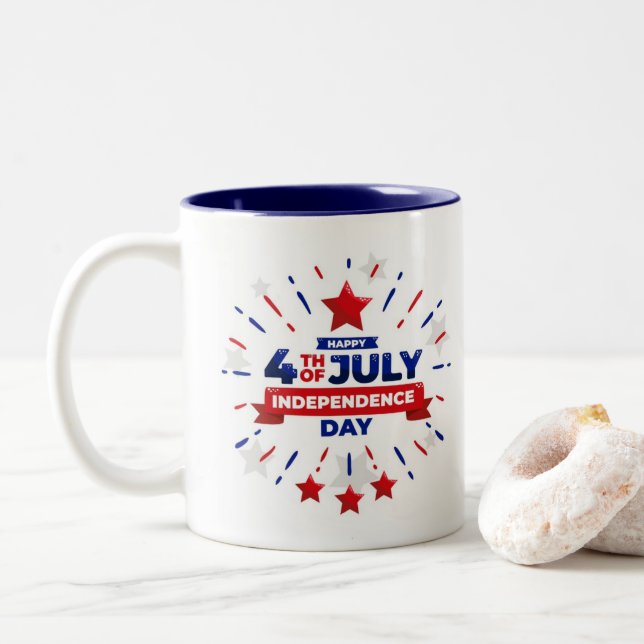 July 4th Coffee Mug (With Donut)