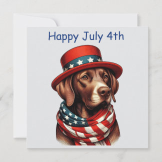 July 4th dog card