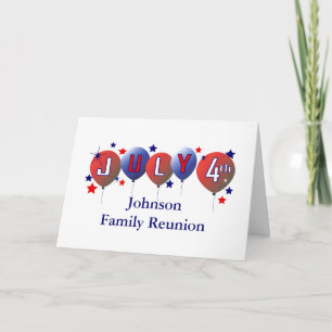 July 4th Family Reunion Greeting Card