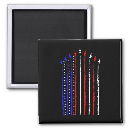 July 4th Fighter Jets Airplane Usa Flag Kid Boy 1  Magnet