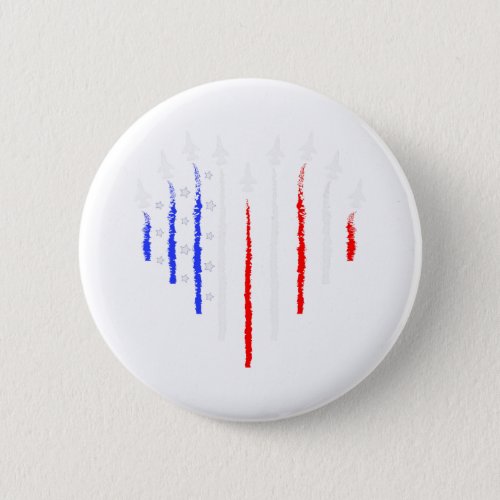 July 4th Fighter Jets Airplane Usa Flag Kid Boy 2  Button