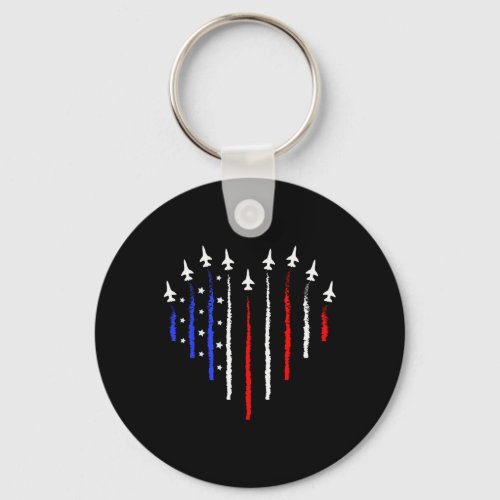 July 4th Fighter Jets Airplane Usa Flag Kid Boy 2  Keychain