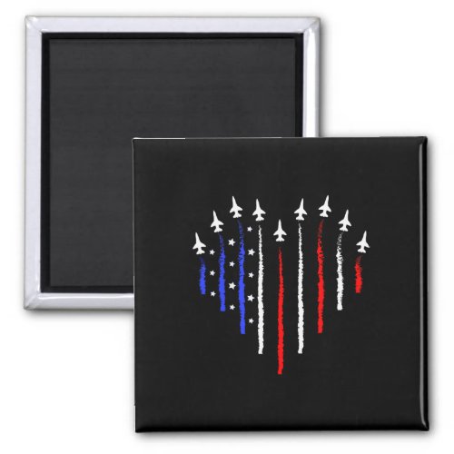 July 4th Fighter Jets Airplane Usa Flag Kid Boy 2  Magnet