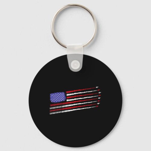 July 4th Fighter Jets Airplane Usa Flag Kid Boy  Keychain