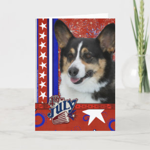 July 4th Firecracker - Corgi Card