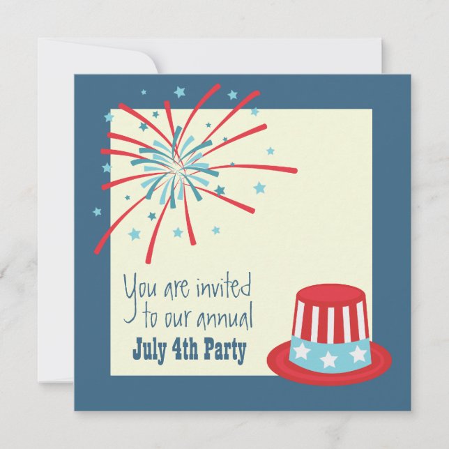 July 4th Fireworks Invite (Front)