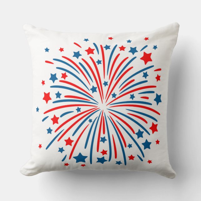 July 4th Fireworks Pillow (Front)