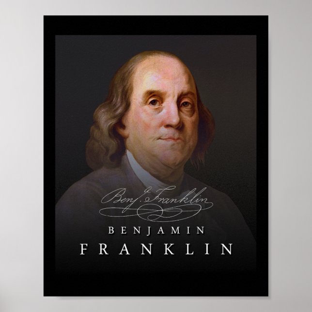 July 4th Founding Father Ben Benjamin Franklin Tee Poster (Front)