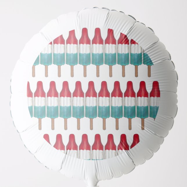 July 4th Fourth Rocket Ice Pop Patriotic Popsicle  Balloon (Front)