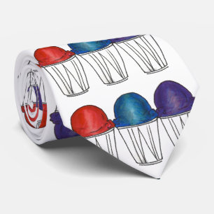 July 4th Fourth Summer Water Italian Ice Foodie Neck Tie