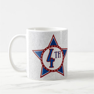July 4th Glitter Coffee Mug