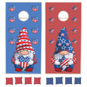 July 4th Gnomes Cornhole Set