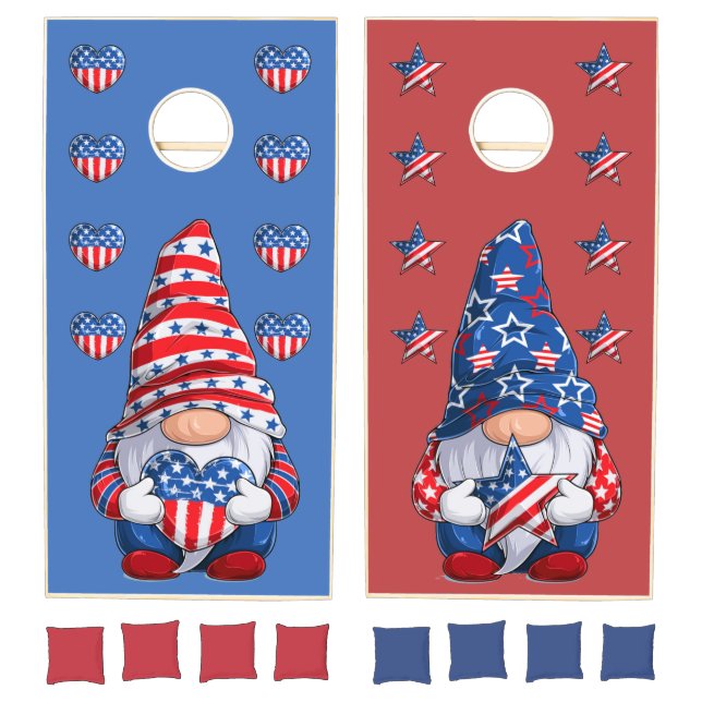July 4th Gnomes Cornhole Set (Set)