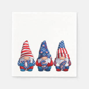 July 4th Gnomes Napkins