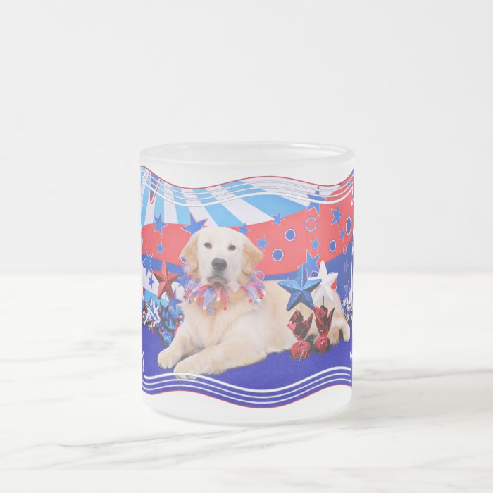 July 4th   Golden Retriever   Gunner Coffee Mugs