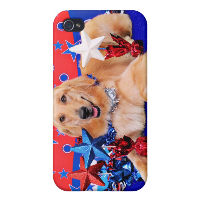 July 4th   Golden Retriever   JJ iPhone 4 Cases