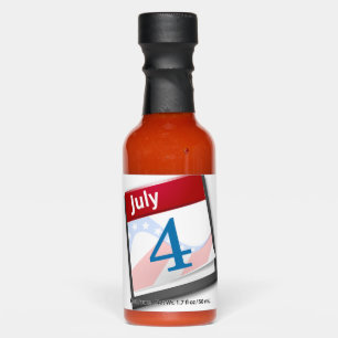 July 4th, Hot Sauce Bottle Favors