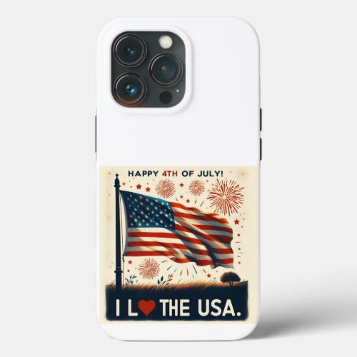 July 4th I love the USA iPhone 13 Pro Case