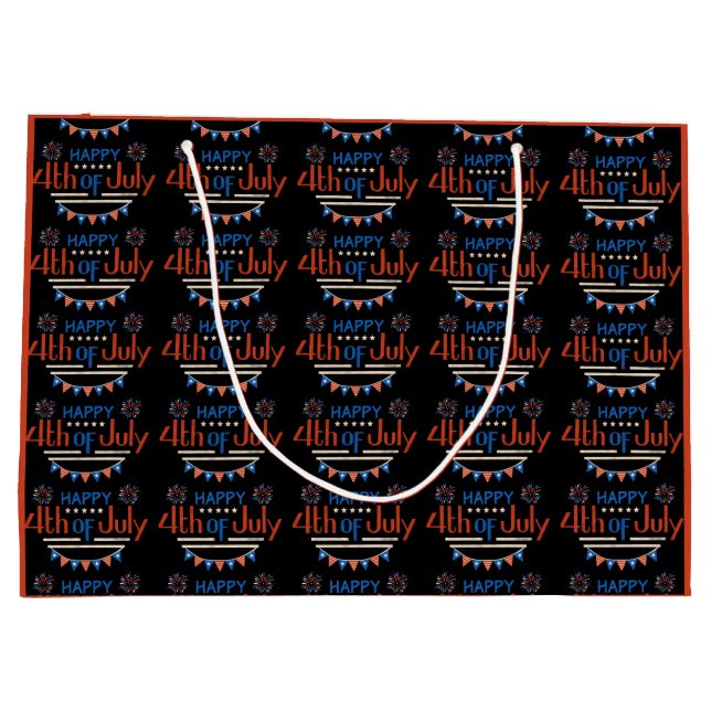 July 4th Independance Day Large Gift Bag (Back)