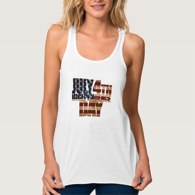 July 4th Independence Day 002 Tank Top (Front)