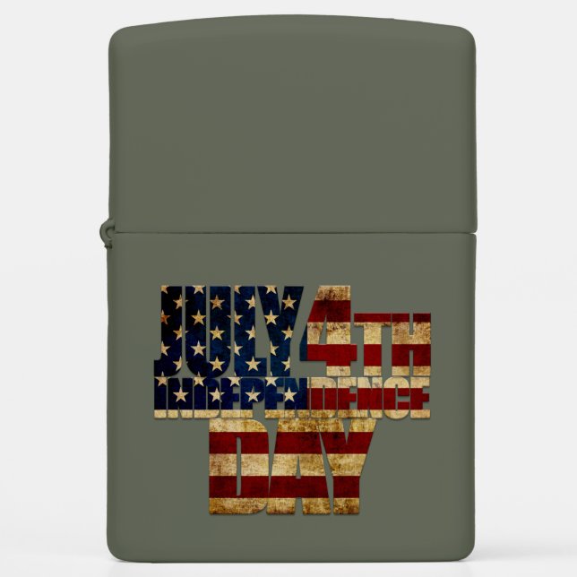 July 4th Independence Day 002 Zippo Lighter (Front)