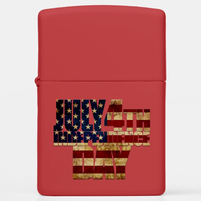 July 4th Independence Day 002 Zippo Lighter (Front)