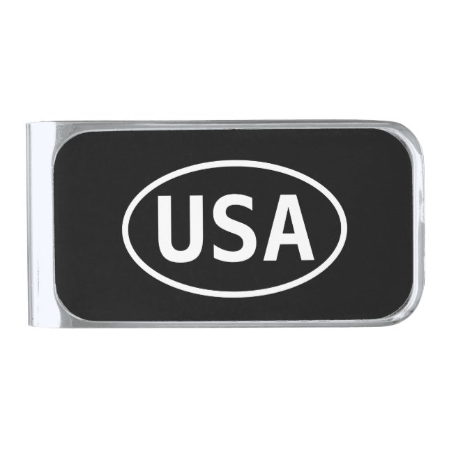 July 4th Independence day gifts Silver Finish Money Clip (Front)
