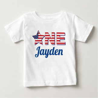 July 4th Independence Day ONE 1st Birthday Baby T-Shirt