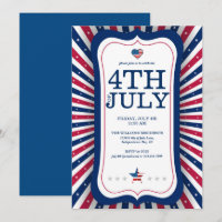 July 4th Independence Day Stars & Stripes Cookout