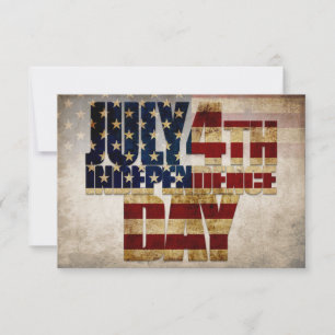 July 4th Independence Day Vintage Flag Design