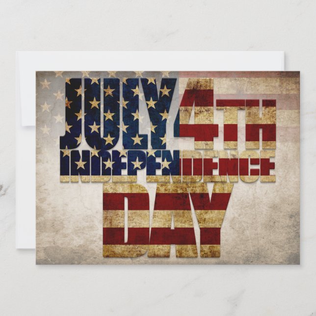 July 4th Independence Day Vintage Flag Design (Front)