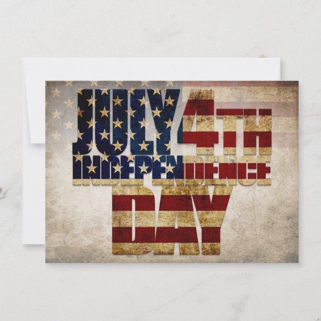 July 4th Independence Day Vintage Flag Design (Front)