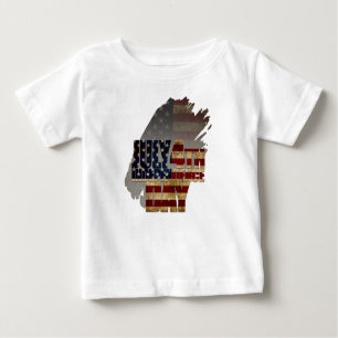 July 4th Independence Day Vintage Flag Design Baby T-Shirt