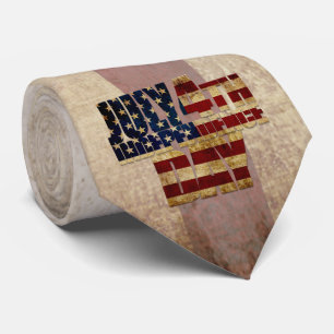 July 4th Independence Day Vintage Flag Design Neck Tie