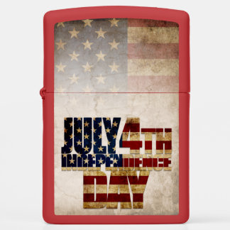 July 4th Independence Day Vintage Flag Design Zippo Lighter