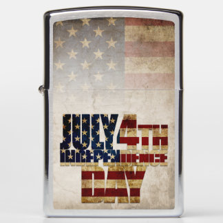 July 4th Independence Day Vintage Flag Design Zippo Lighter