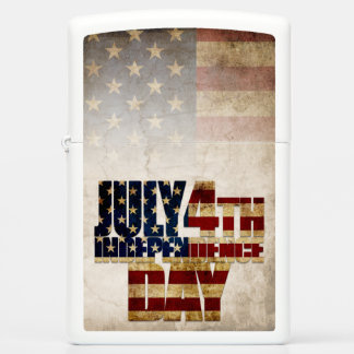 July 4th Independence Day Vintage Flag Design Zippo Lighter