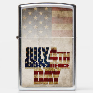 July 4th Independence Day Vintage Flag Design Zippo Lighter