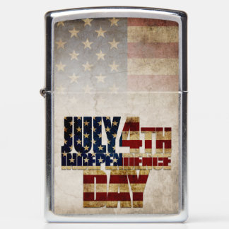 July 4th Independence Day Vintage Flag Design Zippo Lighter